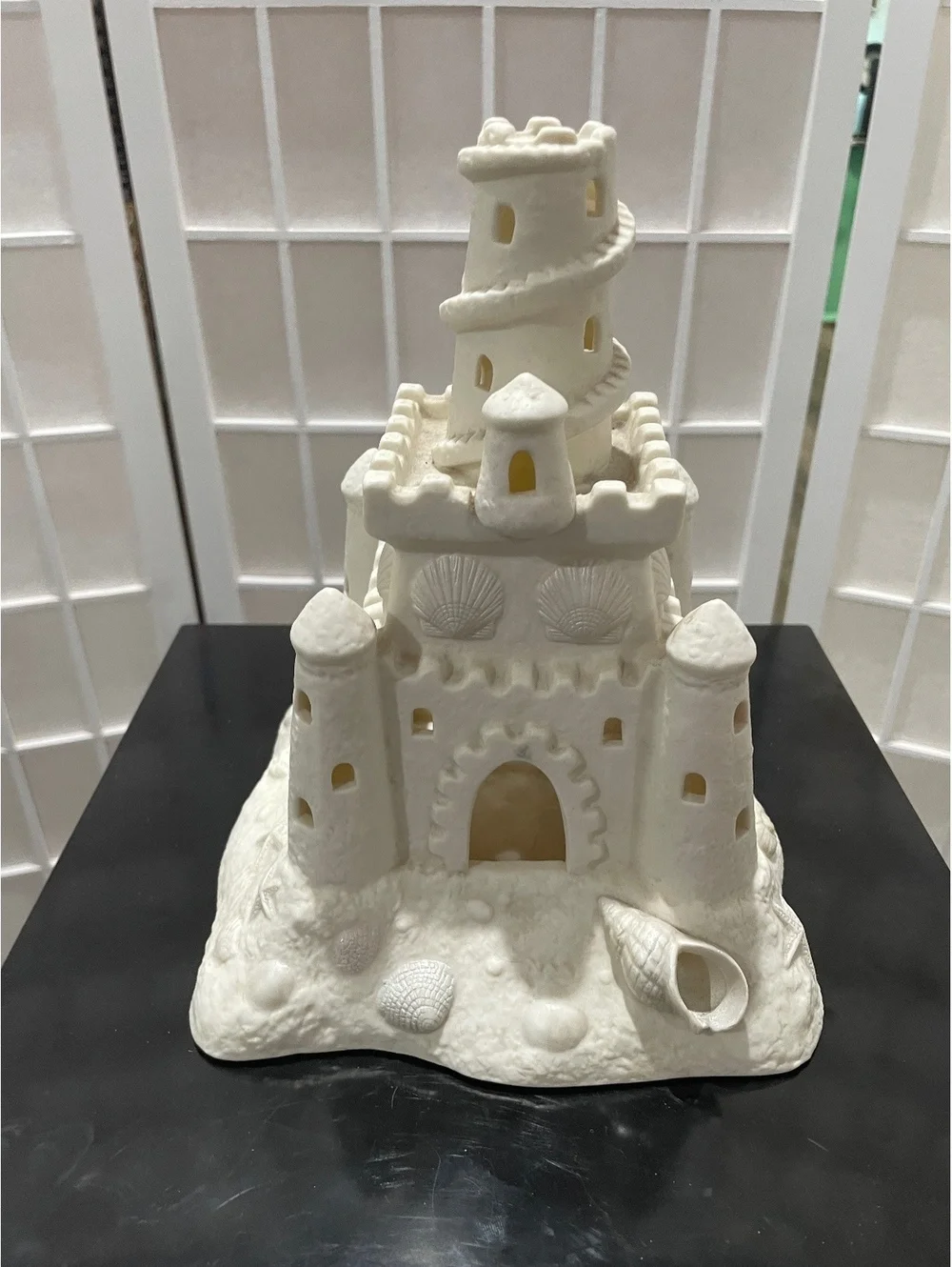Vintage PartyLite Beach Sand Castle Shell Tea Light Holder